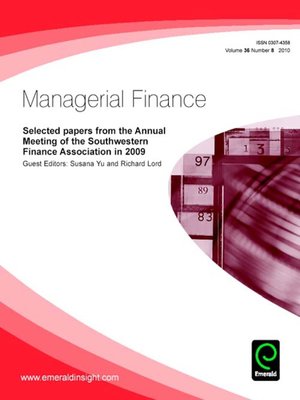 cover image of Managerial Finance, Volume 36, Issue 8